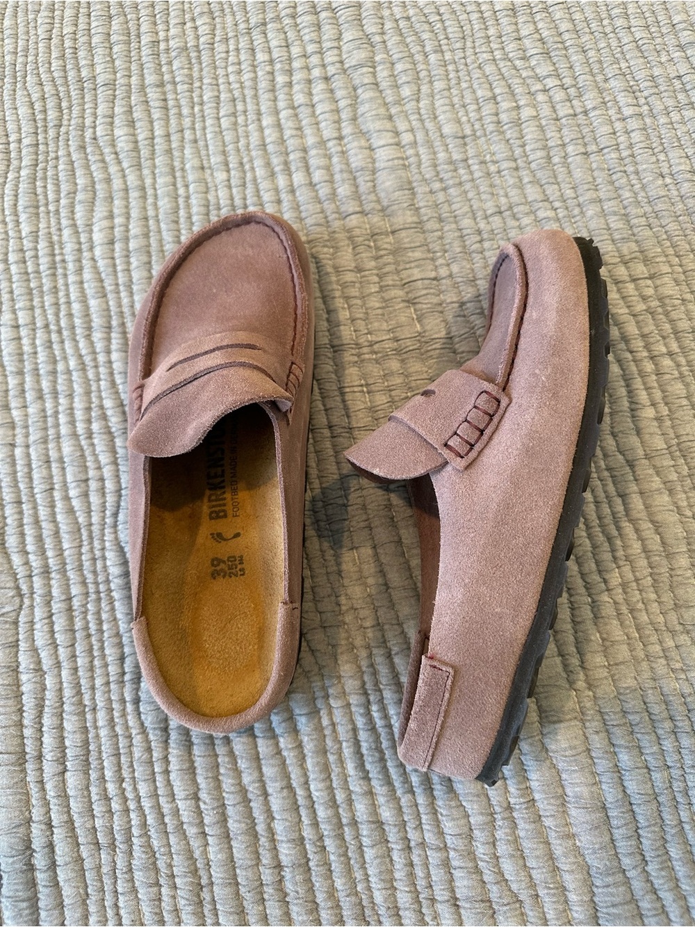 Birkenstock Women's Suede Penny Loafer Mules in Dusty Rose size 39 - Picture 15 of 16